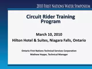 Circuit Rider Training Program