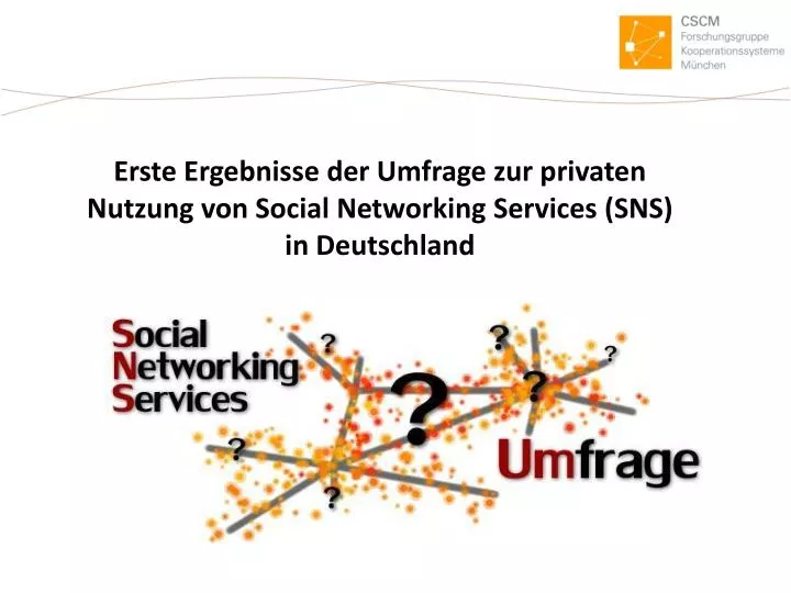 erste ergebnisse der umfrage zur privaten nutzung von social networking services sns in deutschland