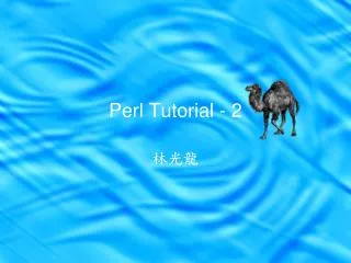 Perl Tutorial - 2