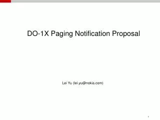 DO-1X Paging Notification Proposal
