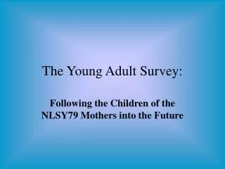 The Young Adult Survey: