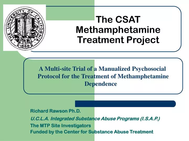 the csat methamphetamine treatment project