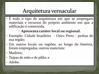 arquitetura vernacular