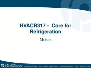 HVACR317 - Core for Refrigeration