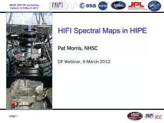 HIFI Spectral Maps in HIPE