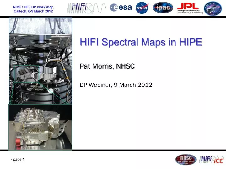 hifi spectral maps in hipe