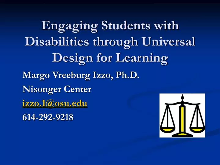 engaging students with disabilities through universal design for learning