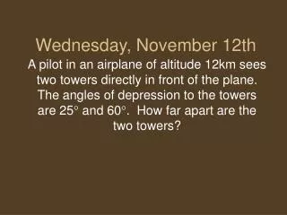 wednesday november 12th