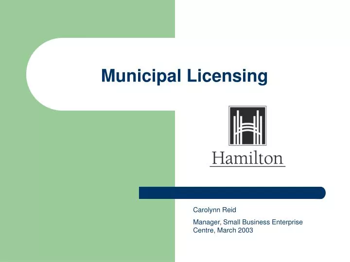 municipal licensing