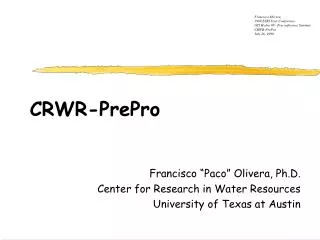 CRWR-PrePro