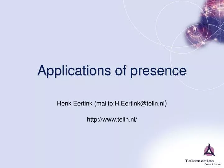 applications of presence