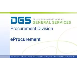 Procurement Division eProcurement