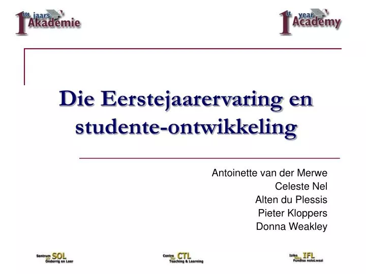 die eerstejaarervaring en studente ontwikkeling