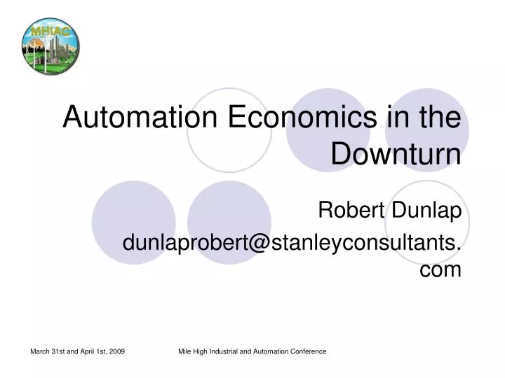 automation economics in the downturn