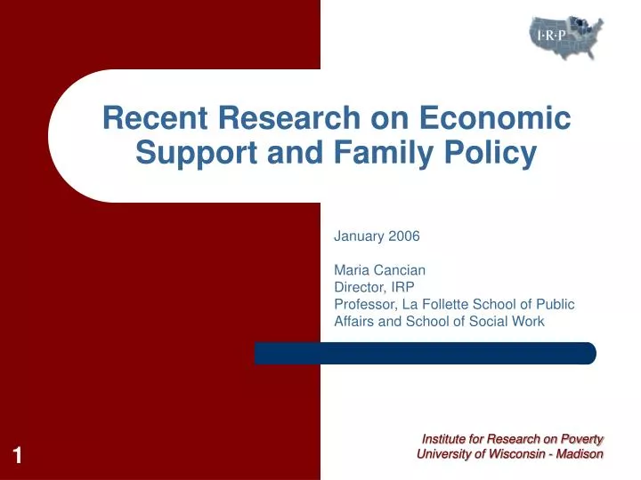 recent research on economic support and family policy
