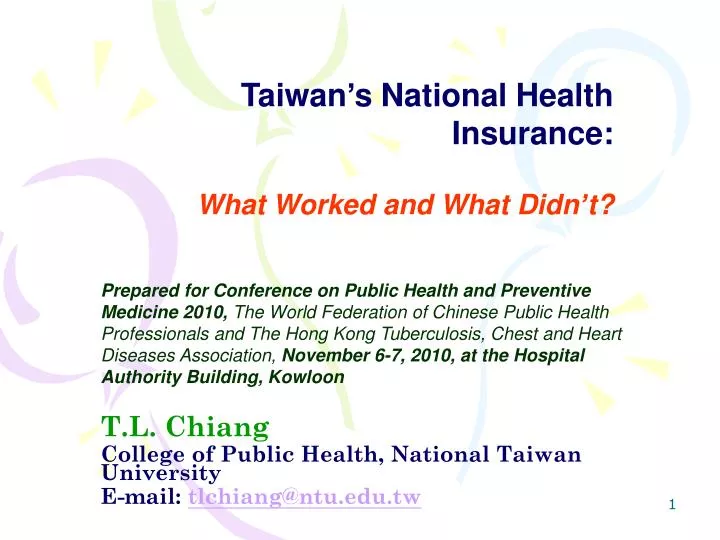 taiwan s national health insurance what worked and what didn t