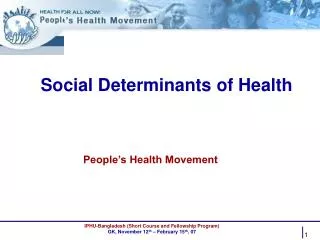 Social Determinants of Health