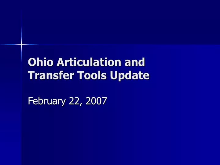ohio articulation and transfer tools update