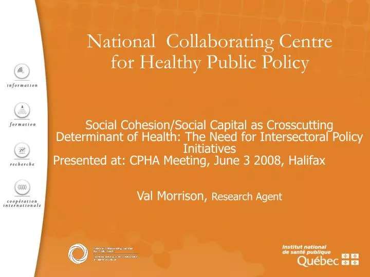 national collaborating centre for healthy public policy