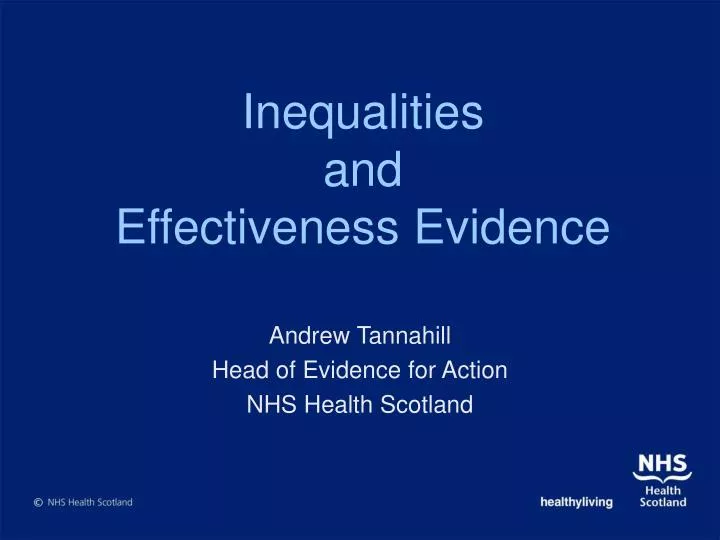 inequalities and effectiveness evidence