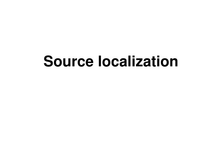 source localization