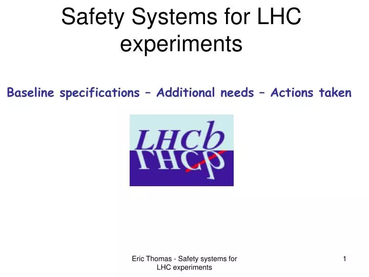 safety systems for lhc experiments