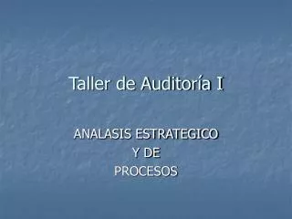 taller de auditor a i