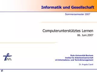 informatik und gesellschaft