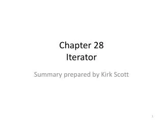 Chapter 28 Iterator