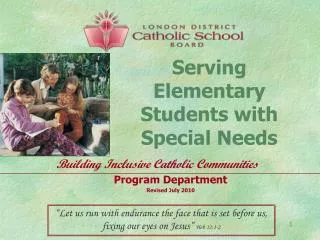 Serving Elementary Students with Special Needs