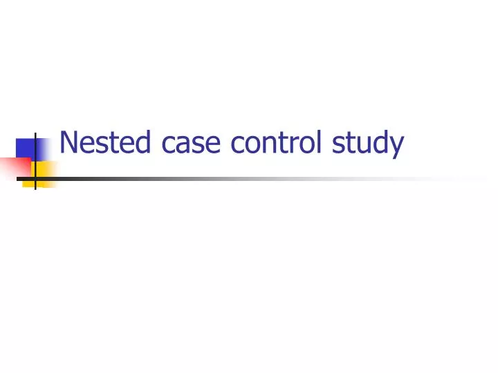 nested case control study