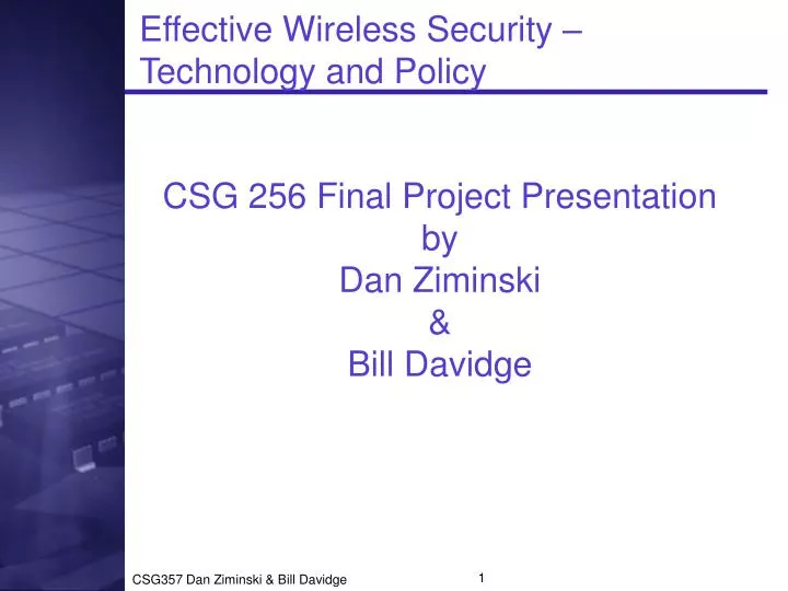 effective wireless security technology and policy