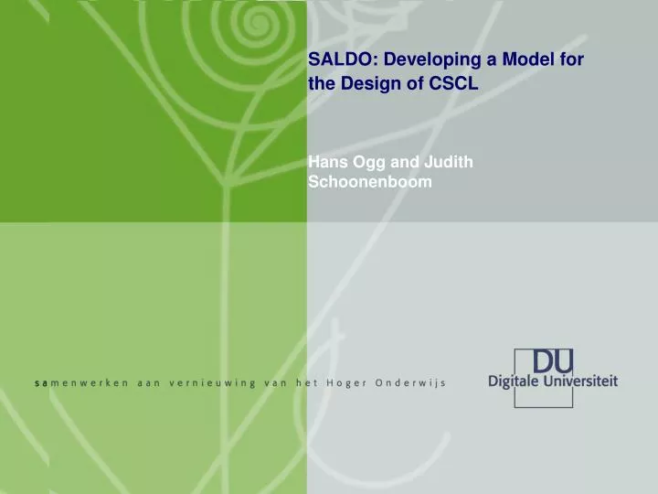 saldo developing a model for the design of cscl