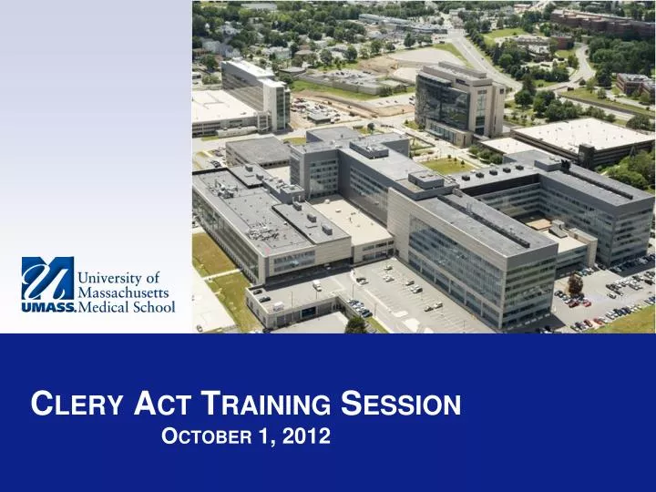 clery act training session october 1 2012