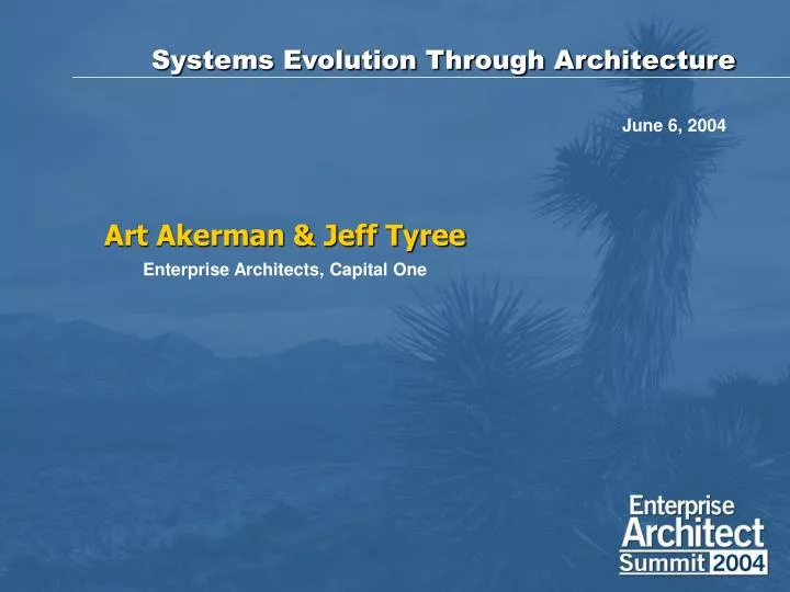 systems evolution through architecture