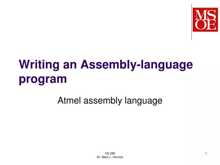 writing an assembly language program