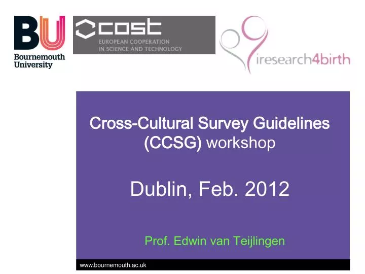 cross cultural survey guidelines ccsg workshop dublin feb 2012