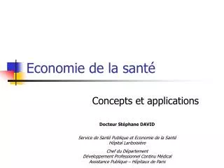 economie de la sant