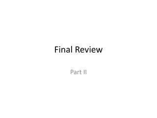 Final Review