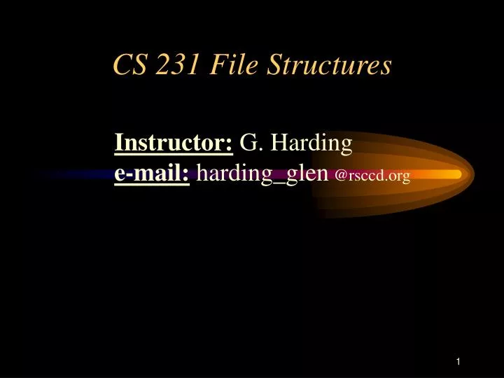 cs 231 file structures