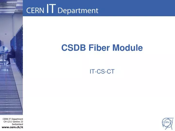 csdb fiber module