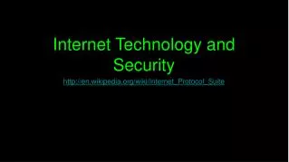 Internet Technology and Security