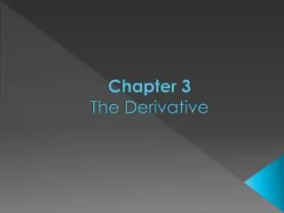 chapter 3 the derivative