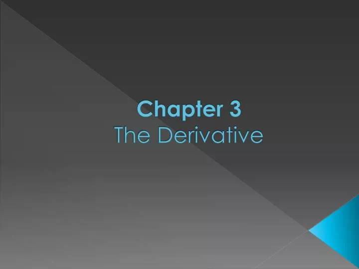 chapter 3 the derivative