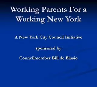 Working Parents For a Working New York