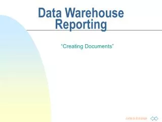 Data Warehouse Reporting