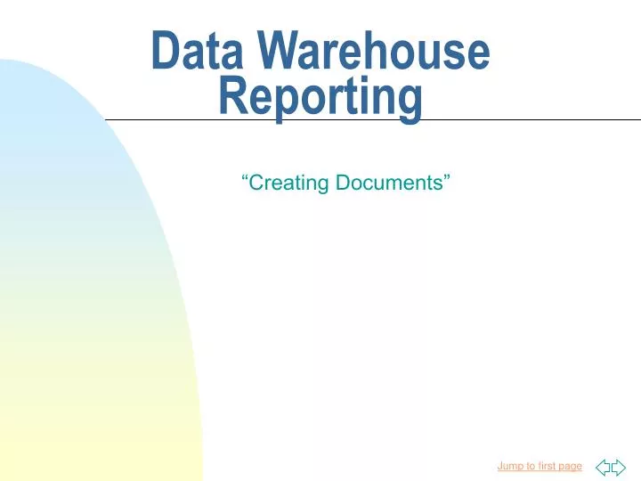 data warehouse reporting