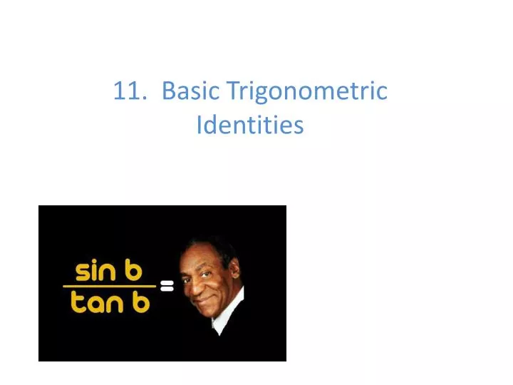 11 basic trigonometric identities