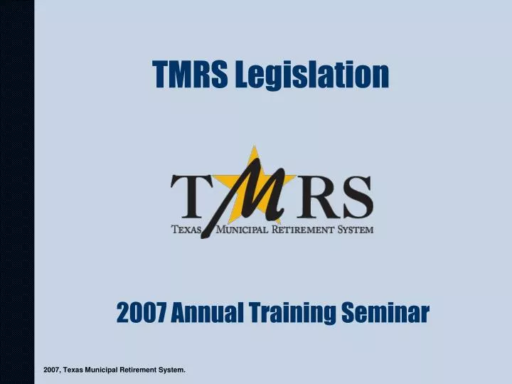 tmrs legislation
