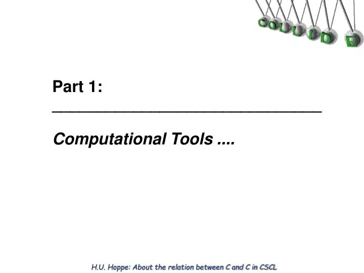 part 1 computational tools